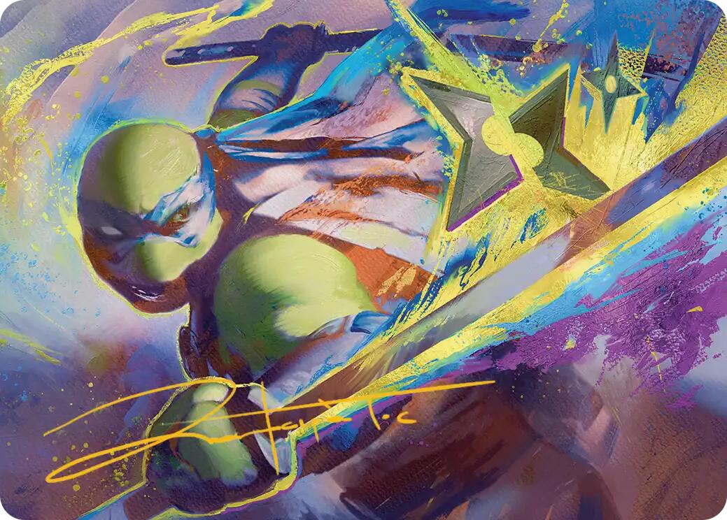 Leonardo's Technique Art Card (Gold-Stamped Signature) [Teenage Mutant Ninja Turtles Art Series] | L.A. Mood Comics and Games