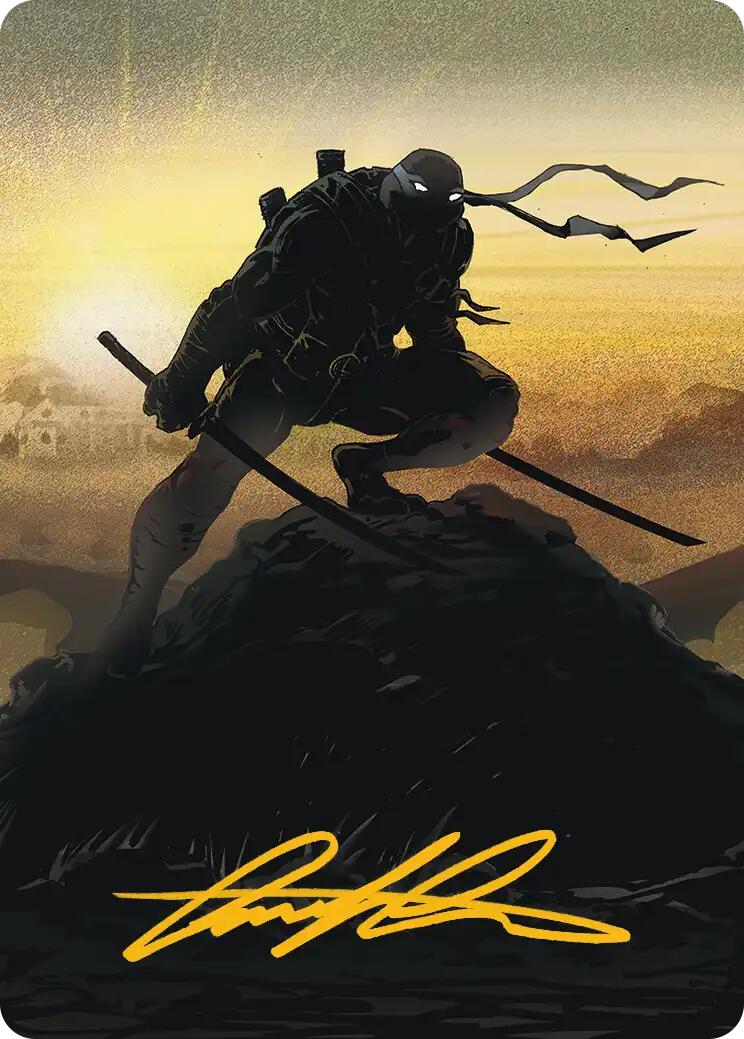 Leonardo, Sewer Samurai Art Card (20/54) (Gold-Stamped Signature) [Teenage Mutant Ninja Turtles Art Series] | L.A. Mood Comics and Games