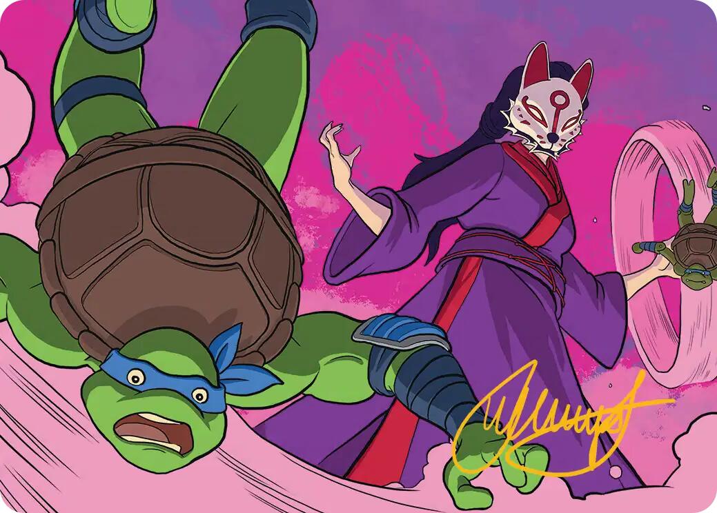 Kitsune's Technique Art Card (Gold-Stamped Signature) [Teenage Mutant Ninja Turtles Art Series] | L.A. Mood Comics and Games