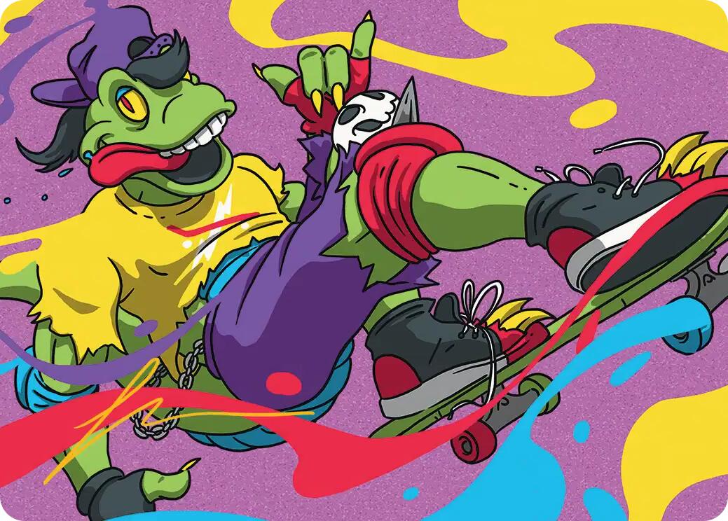 Mondo Gecko Art Card (Gold-Stamped Signature) [Teenage Mutant Ninja Turtles Art Series] | L.A. Mood Comics and Games