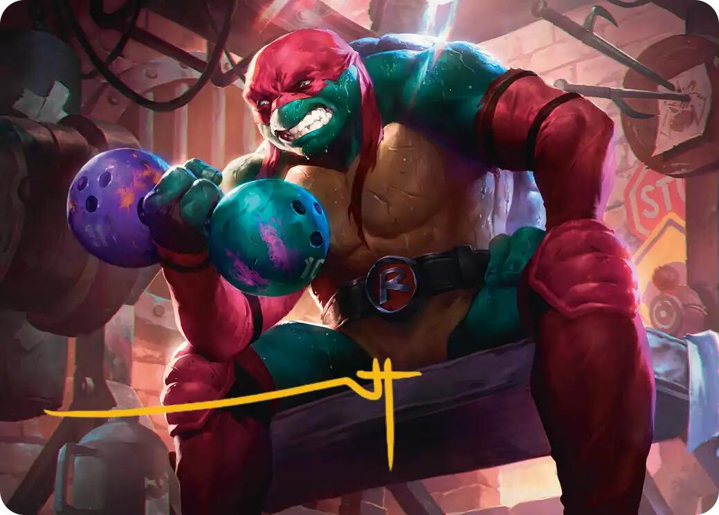 Raphael, Tough Turtle Art Card (Gold-Stamped Signature) [Teenage Mutant Ninja Turtles Art Series] | L.A. Mood Comics and Games