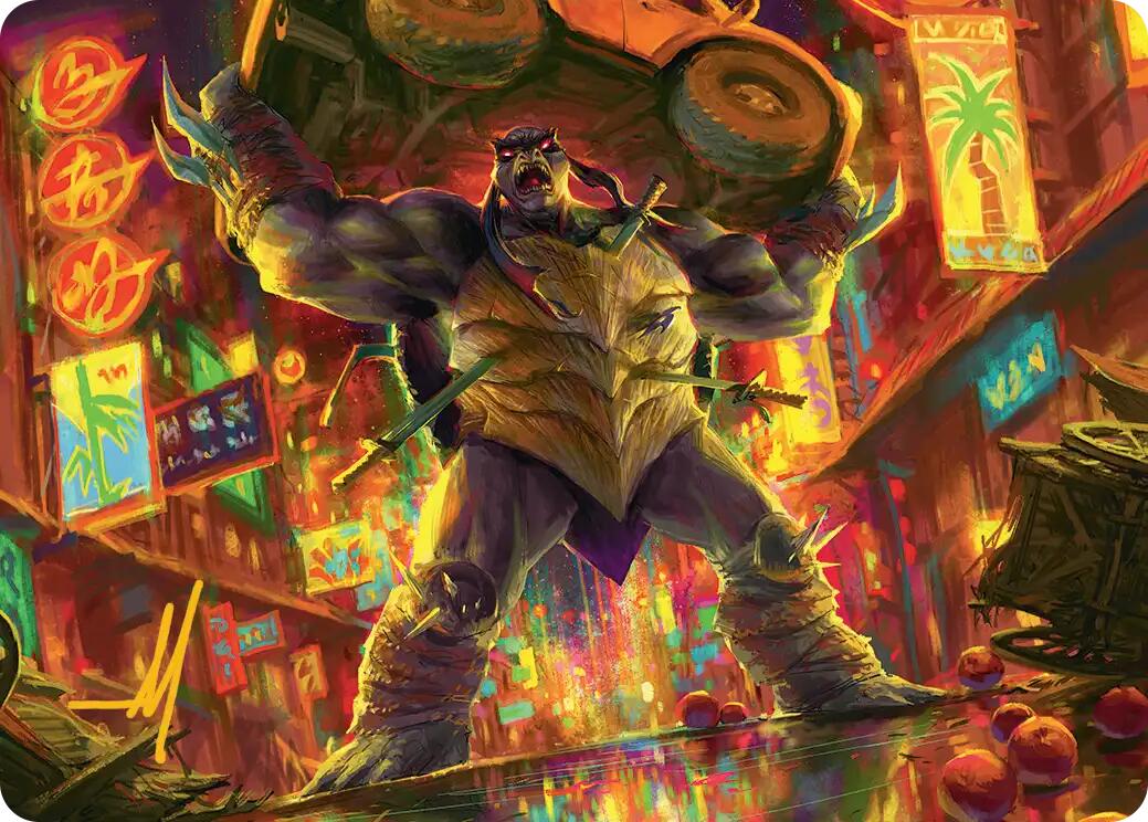 Slash, Reptile Rampager Art Card (Gold-Stamped Signature) [Teenage Mutant Ninja Turtles Art Series] | L.A. Mood Comics and Games