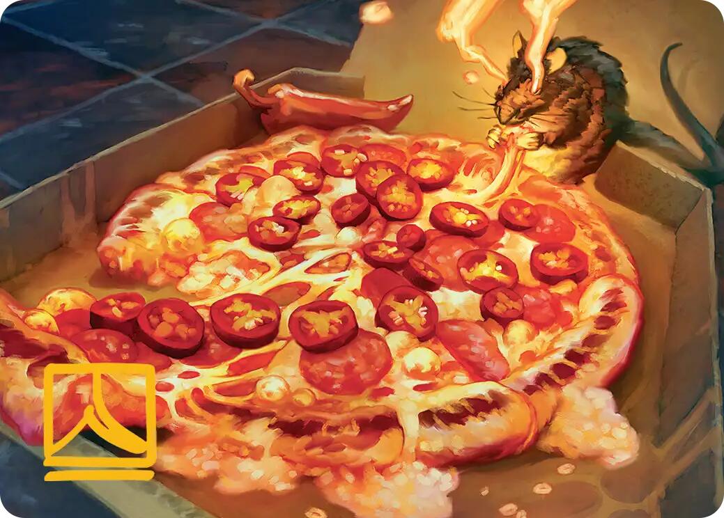 Spicy Oatmeal Pizza Art Card (Gold-Stamped Signature) [Teenage Mutant Ninja Turtles Art Series] | L.A. Mood Comics and Games