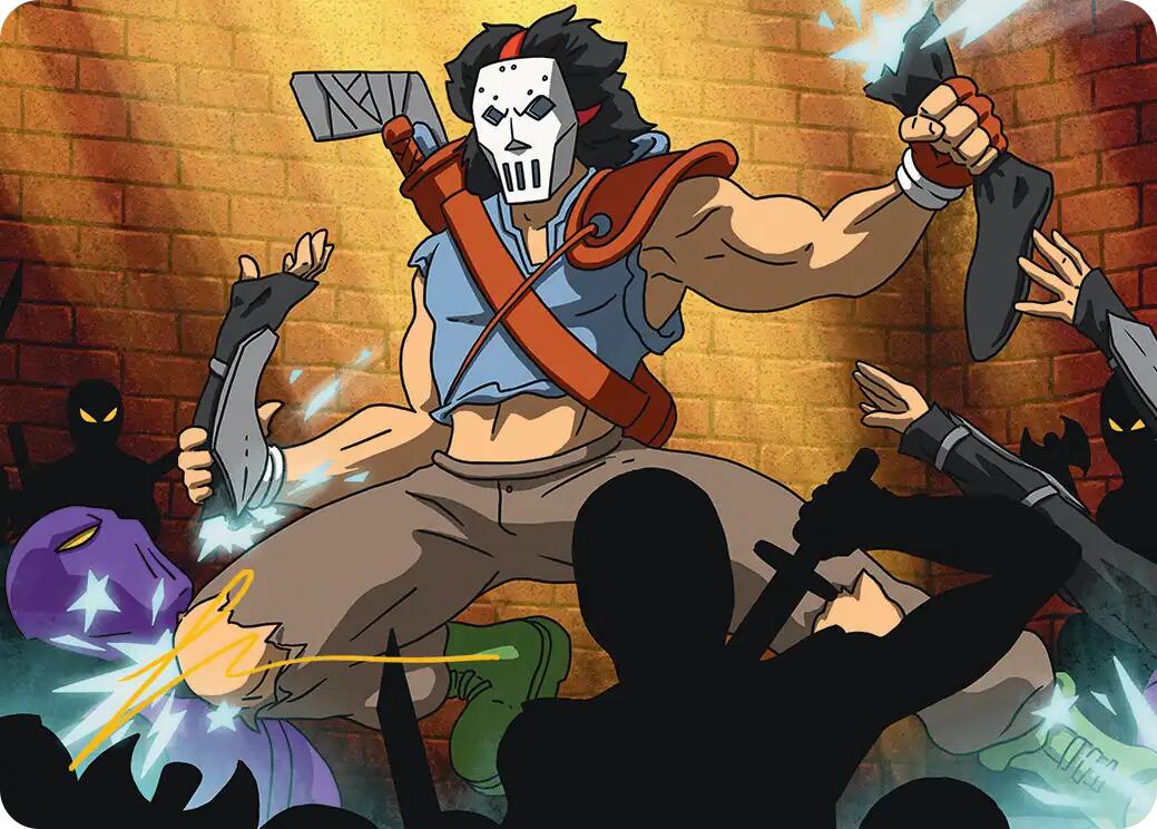 Casey Jones, Vigilante Art Card (Gold-Stamped Signature) [Teenage Mutant Ninja Turtles Art Series] | L.A. Mood Comics and Games