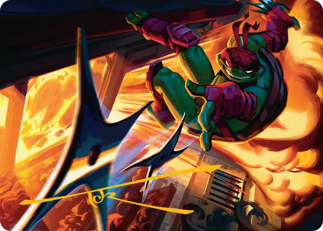 Storm of Steel Art Card (Gold-Stamped Signature) [Teenage Mutant Ninja Turtles Art Series] | L.A. Mood Comics and Games
