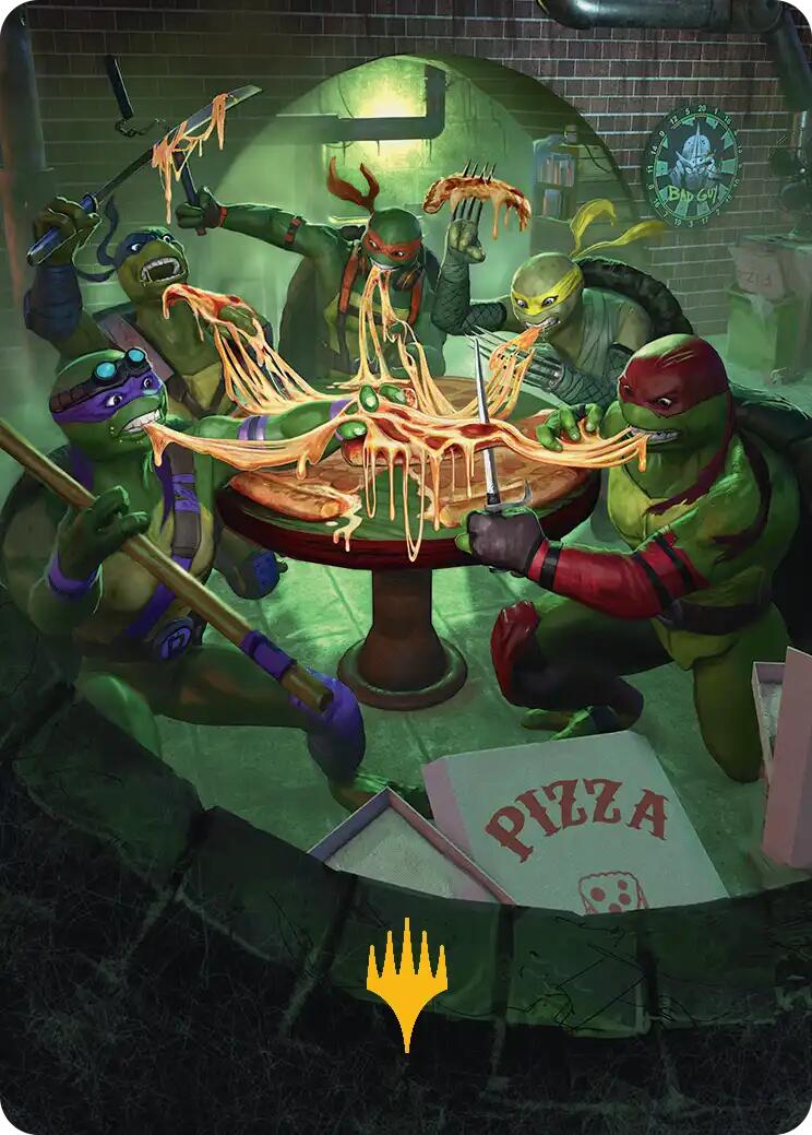 Food Chain Art Card (Gold-Stamped) [Teenage Mutant Ninja Turtles Art Series] | L.A. Mood Comics and Games