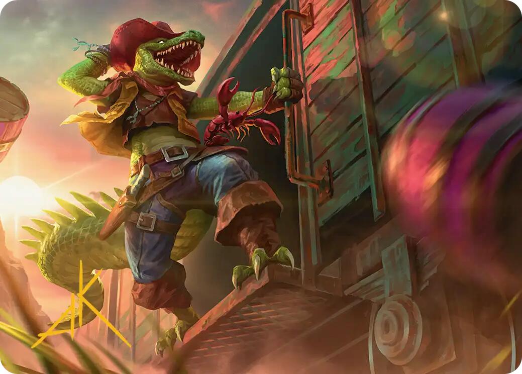 Leatherhead, Iron Gator Art Card (Gold-Stamped Signature) [Teenage Mutant Ninja Turtles Art Series] | L.A. Mood Comics and Games