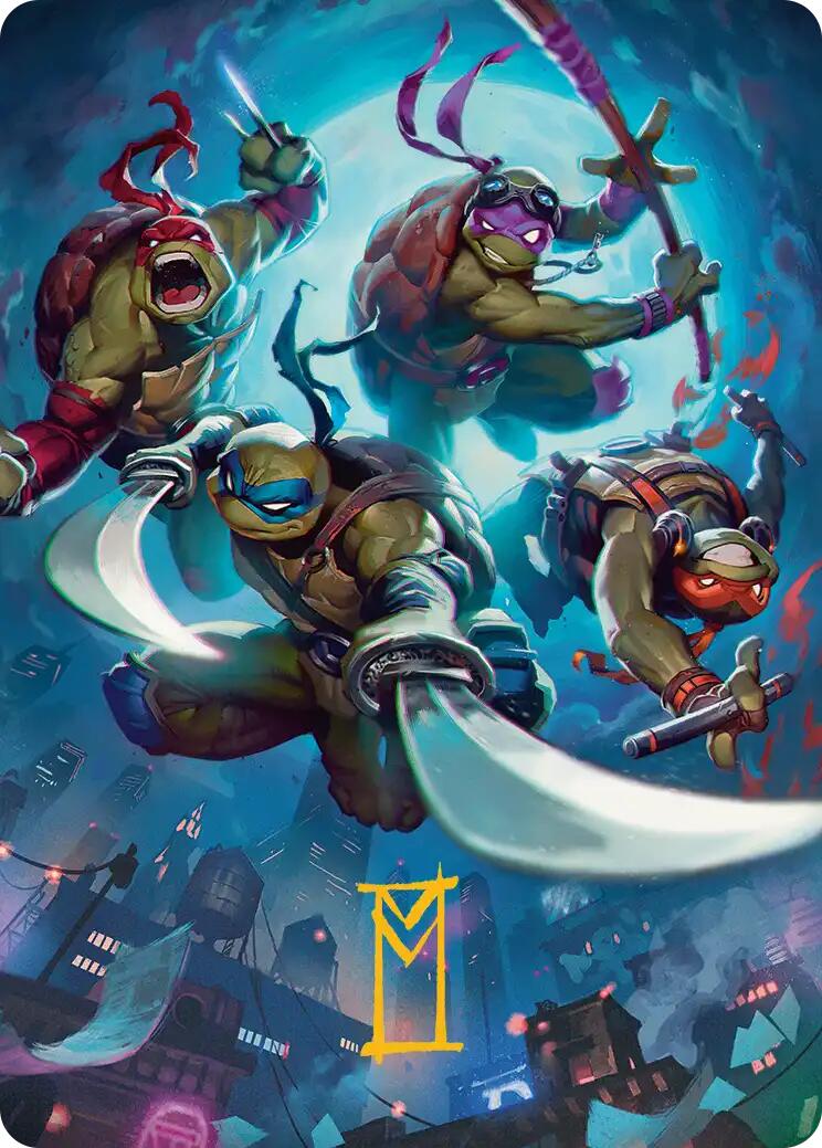 Heroes in a Half Shell Art Card (Gold-Stamped Signature) [Teenage Mutant Ninja Turtles Art Series] | L.A. Mood Comics and Games