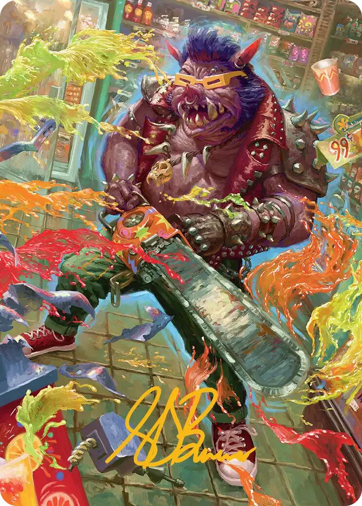 Bebop, Porcine Punk Art Card (Gold-Stamped Signature) [Teenage Mutant Ninja Turtles Art Series] | L.A. Mood Comics and Games