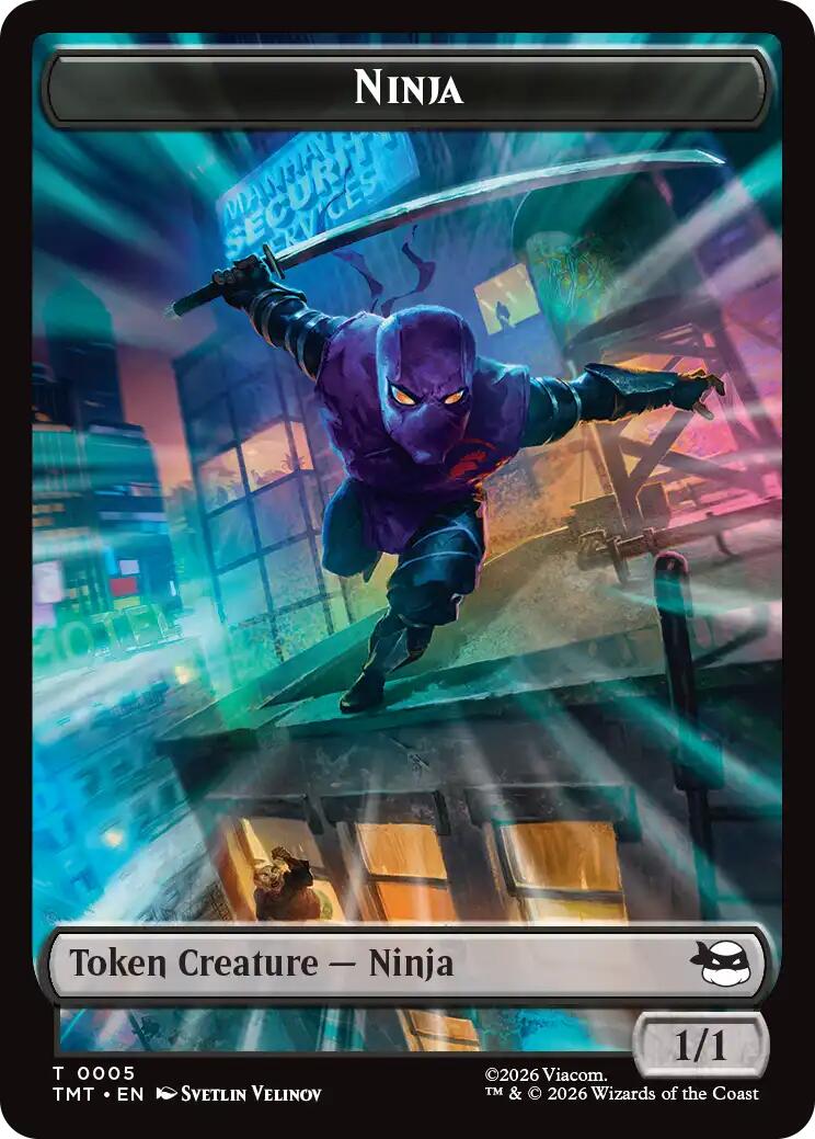 Ninja // Food Double-Sided Token [Teenage Mutant Ninja Turtles Tokens] | L.A. Mood Comics and Games