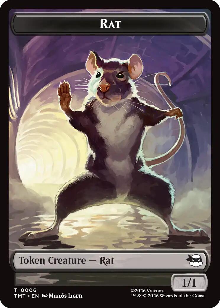 Rat // Food Double-Sided Token [Teenage Mutant Ninja Turtles Tokens] | L.A. Mood Comics and Games