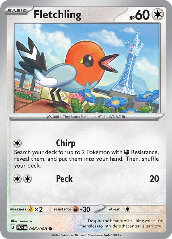 Fletchling (066/088) [Mega Evolution: Perfect Order] | L.A. Mood Comics and Games