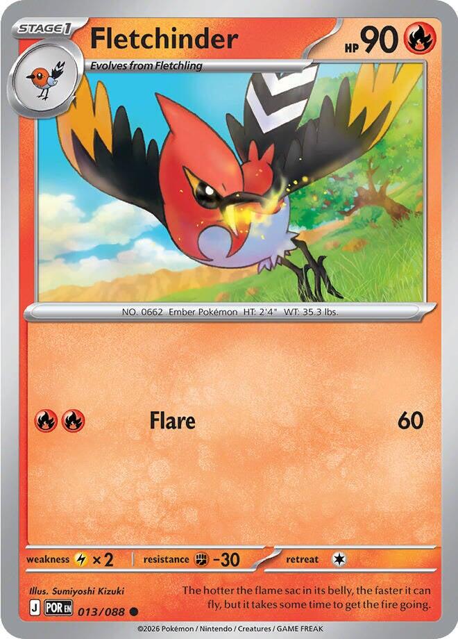 Fletchinder (013/088) [Mega Evolution: Perfect Order] | L.A. Mood Comics and Games