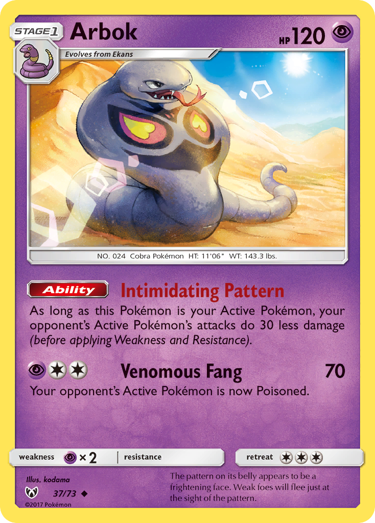 Arbok (37/73) [Sun & Moon: Shining Legends] | L.A. Mood Comics and Games