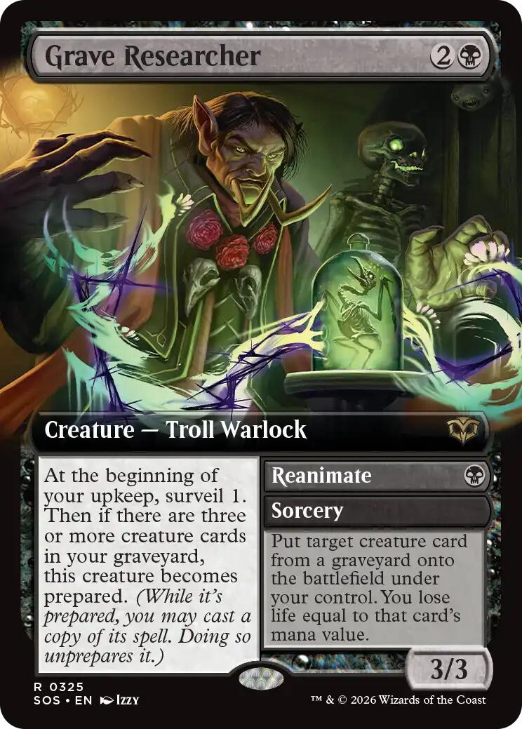 Grave Researcher (Extended Art) [Secrets of Strixhaven] | L.A. Mood Comics and Games