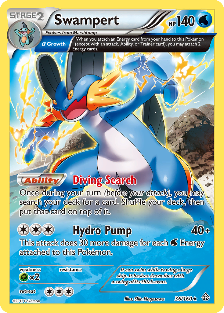 Swampert (36/160) [XY: Primal Clash] | L.A. Mood Comics and Games