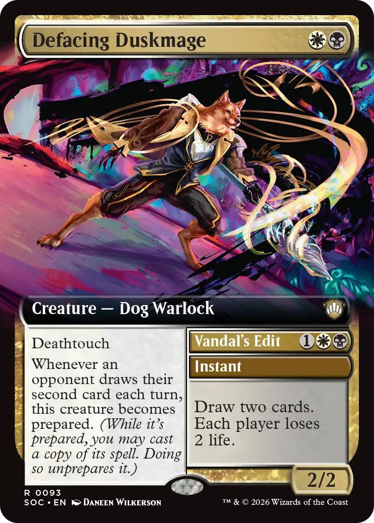 Defacing Duskmage (Extended Art) [Secrets of Strixhaven Commander] | L.A. Mood Comics and Games