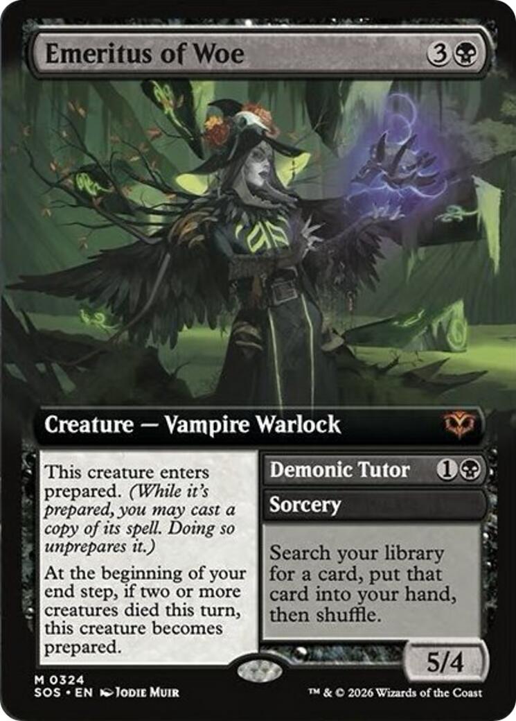 Emeritus of Woe (Extended Art) [Secrets of Strixhaven] | L.A. Mood Comics and Games