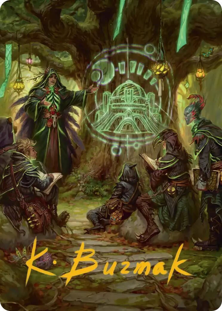 Sylvan Library Art Card (Gold-Stamped Signature) [Secrets of Strixhaven Art Series] | L.A. Mood Comics and Games
