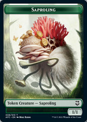 Angel // Saproling Double-Sided Token [Dungeons & Dragons: Adventures in the Forgotten Realms Commander Tokens] | L.A. Mood Comics and Games