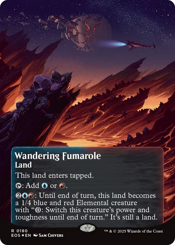 Wandering Fumarole (0180) (Borderless) (Galaxy Foil) [Edge of Eternities: Stellar Sights] | L.A. Mood Comics and Games