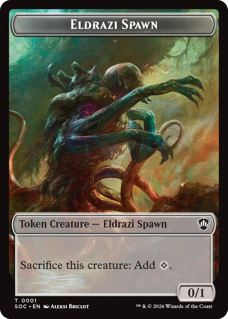 Eldrazi Spawn // Worm Double-Sided Token [Secrets of Strixhaven Commander Tokens] | L.A. Mood Comics and Games