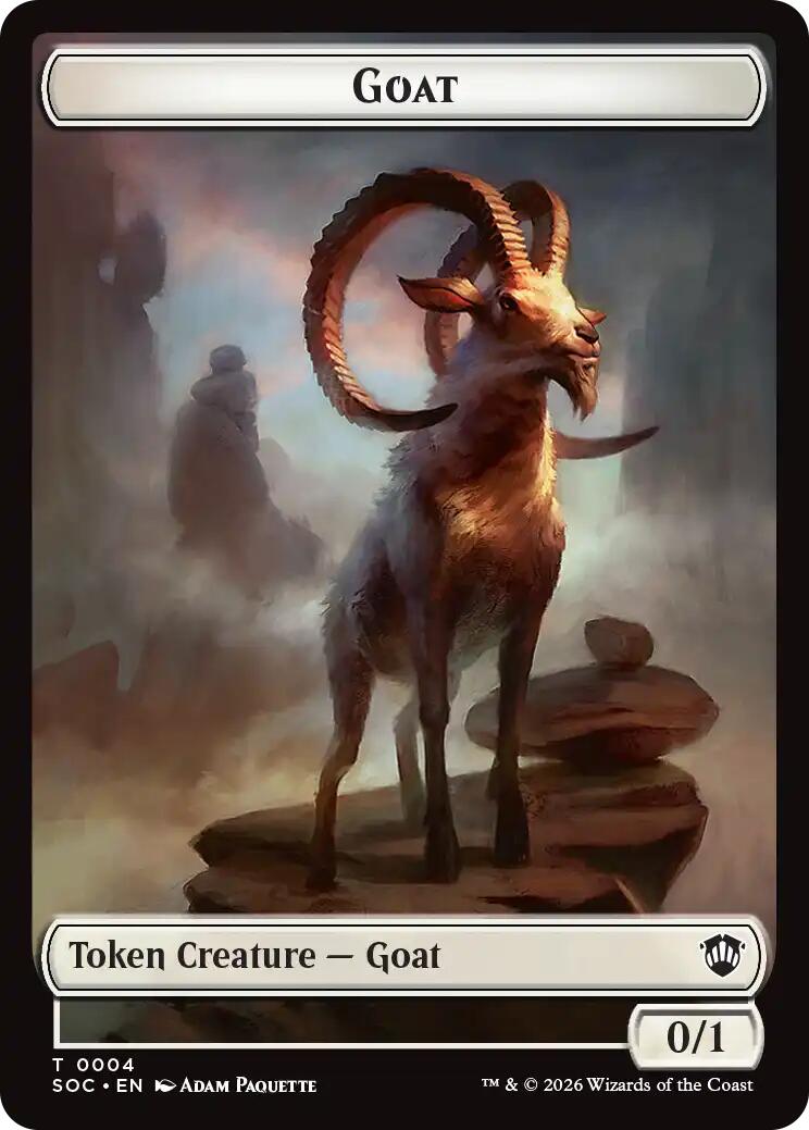 Goat // Fungus Beast Double-Sided Token [Secrets of Strixhaven Commander Tokens] | L.A. Mood Comics and Games