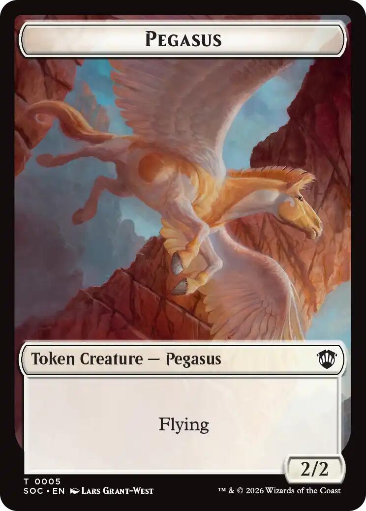 Pegasus // Inkling (0022) Double-Sided Token [Secrets of Strixhaven Commander Tokens] | L.A. Mood Comics and Games