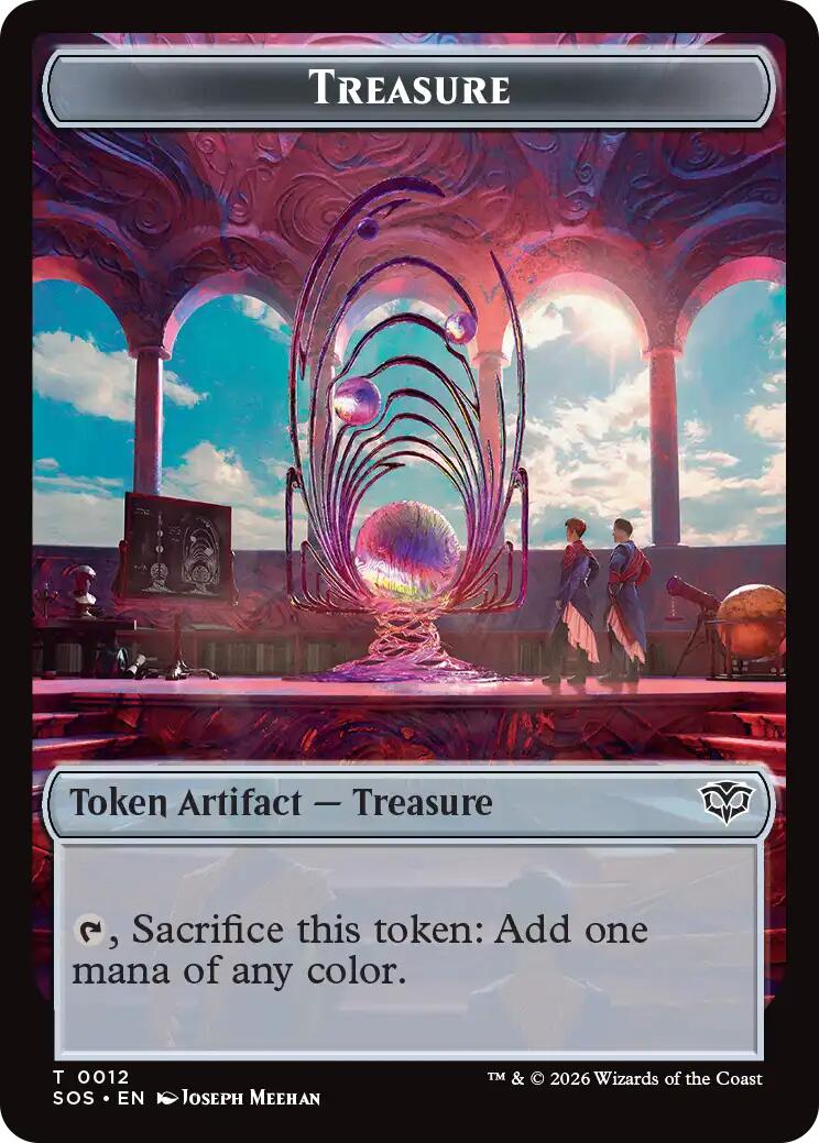 Primo, The Indivisble // Treasure Double-Sided Token [Secrets of Strixhaven Commander Tokens] | L.A. Mood Comics and Games