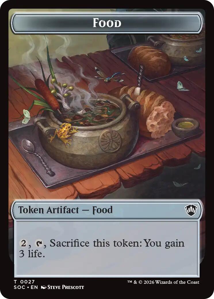 Food // Frog Lizard Double-Sided Token [Secrets of Strixhaven Commander Tokens] | L.A. Mood Comics and Games
