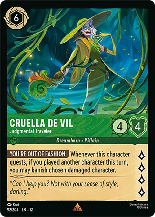 Cruella De Vil - Judgmental Traveler (92/204) [Wilds Unknown] | L.A. Mood Comics and Games