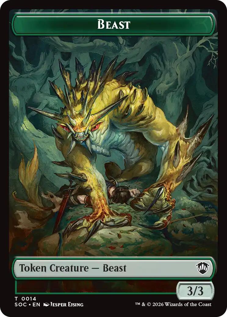 Beast // Primo, The Indivisible Double-Sided Token [Secrets of Strixhaven Commander Tokens] | L.A. Mood Comics and Games