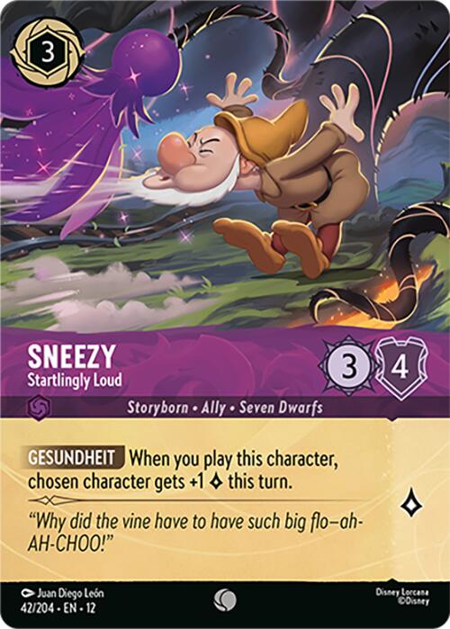Sneezy - Startlingly Loud (Foil) (42/204) [Wilds Unknown] | L.A. Mood Comics and Games