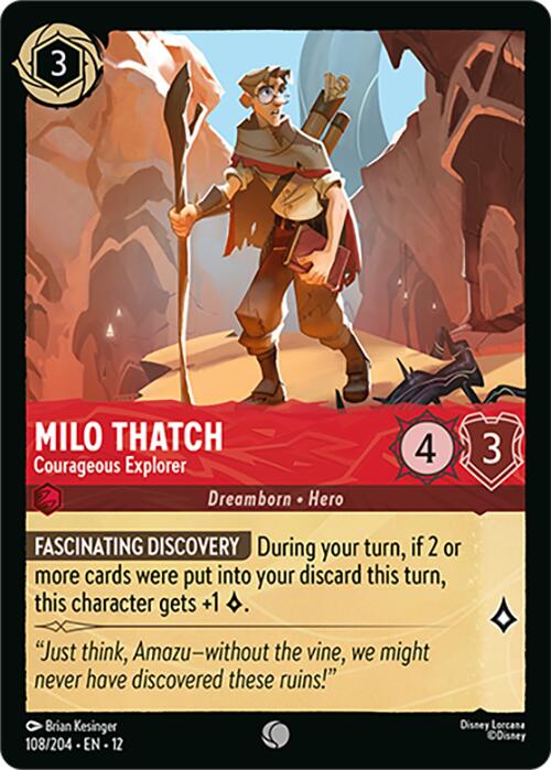 Milo Thatch - Courageous Explorer (108/204) [Wilds Unknown] | L.A. Mood Comics and Games