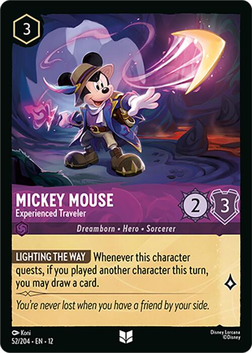 Mickey Mouse - Experienced Traveler (52/204) [Wilds Unknown] | L.A. Mood Comics and Games