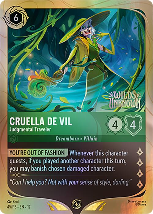 Cruella De Vil - Judgmental Traveler (45) [Promo Cards] | L.A. Mood Comics and Games