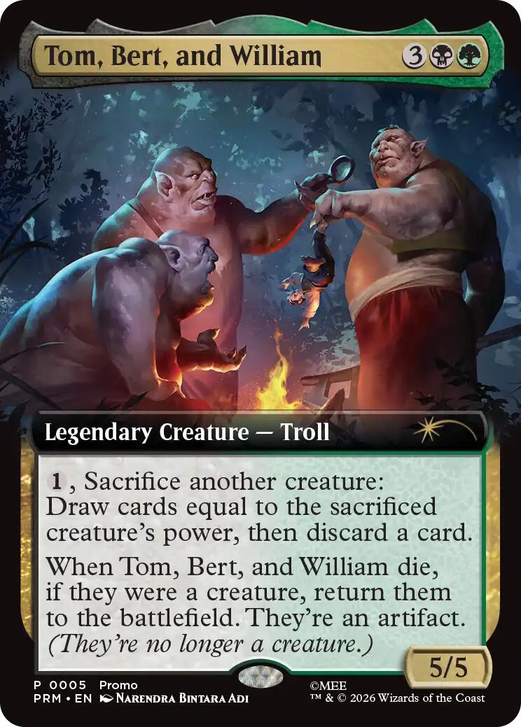 Tom, Bert, and William (Extended Art) [Media Promos] | L.A. Mood Comics and Games