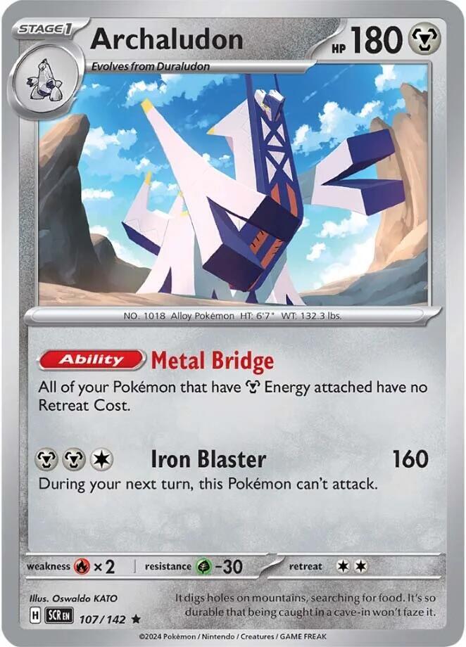 Archaludon (107/142) (Non-Holo) (Deck Exclusive) [Scarlet & Violet: Stellar Crown] | L.A. Mood Comics and Games