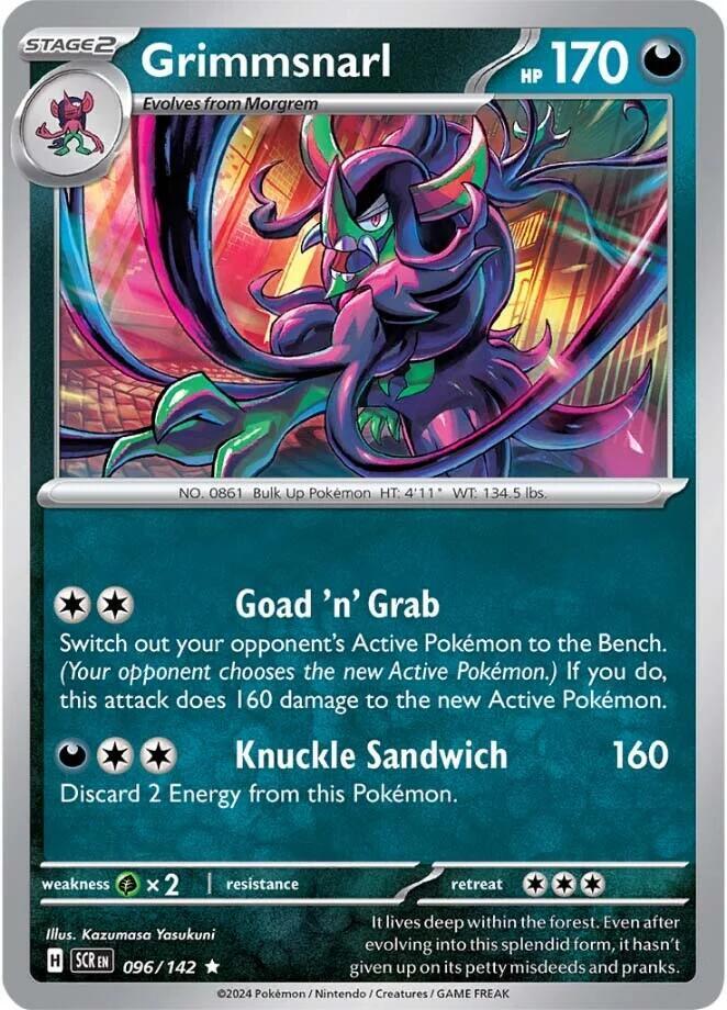 Grimmsnarl (096/142) (Non-Holo) (Deck Exclusive) [Scarlet & Violet: Stellar Crown] | L.A. Mood Comics and Games