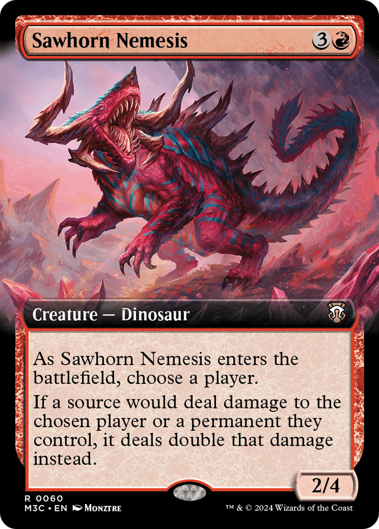 Sawhorn Nemesis (Extended Art) (Ripple Foil) [Modern Horizons 3 Commander] | L.A. Mood Comics and Games