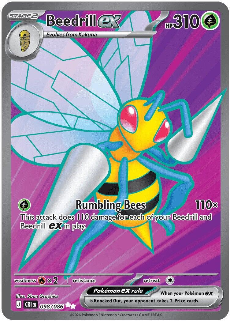 Beedrill ex (098/086) [Mega Evolution: Chaos Rising] | L.A. Mood Comics and Games