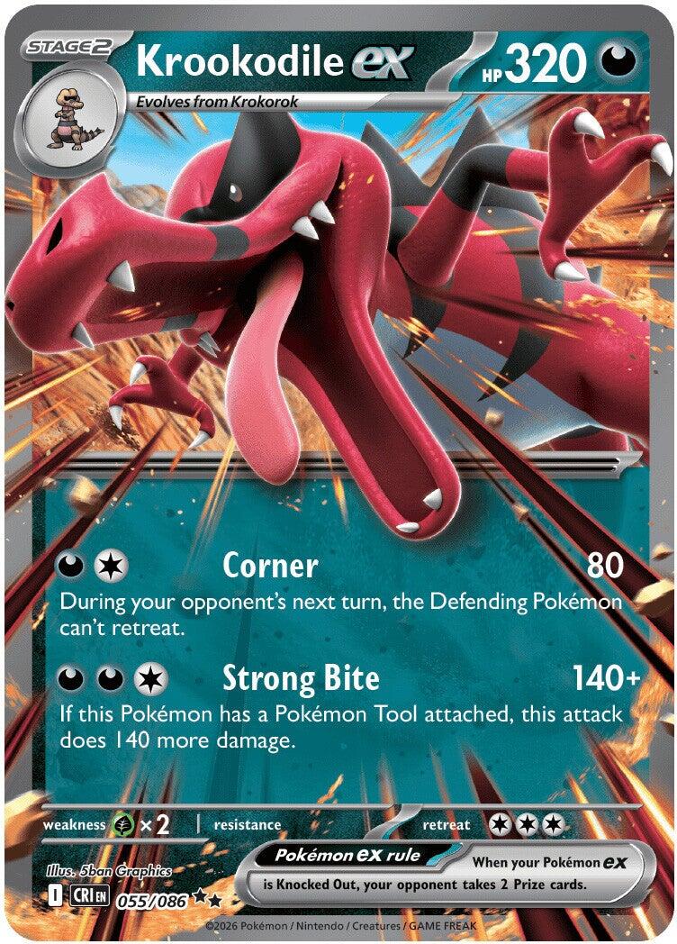 Krookodile ex (055/086) [Mega Evolution: Chaos Rising] | L.A. Mood Comics and Games