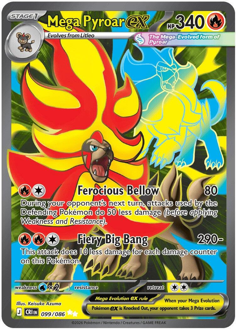 Mega Pyroar ex (099/086) [Mega Evolution: Chaos Rising] | L.A. Mood Comics and Games