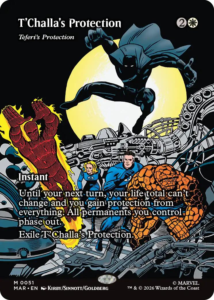 T'Challa's Protection - Teferi's Protection (Borderless) [Marvel Universe: Eternal-Legal] | L.A. Mood Comics and Games