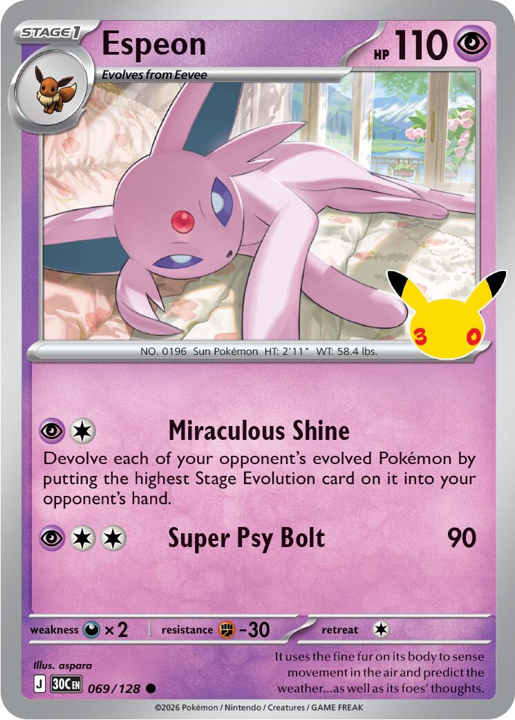 Espeon (069/128) [Mega Evolution: 30th Celebration] | L.A. Mood Comics and Games