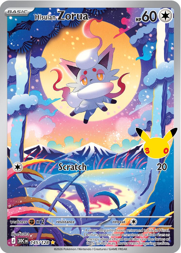 Hisuian Zorua (145/128) [Mega Evolution: 30th Celebration] | L.A. Mood Comics and Games