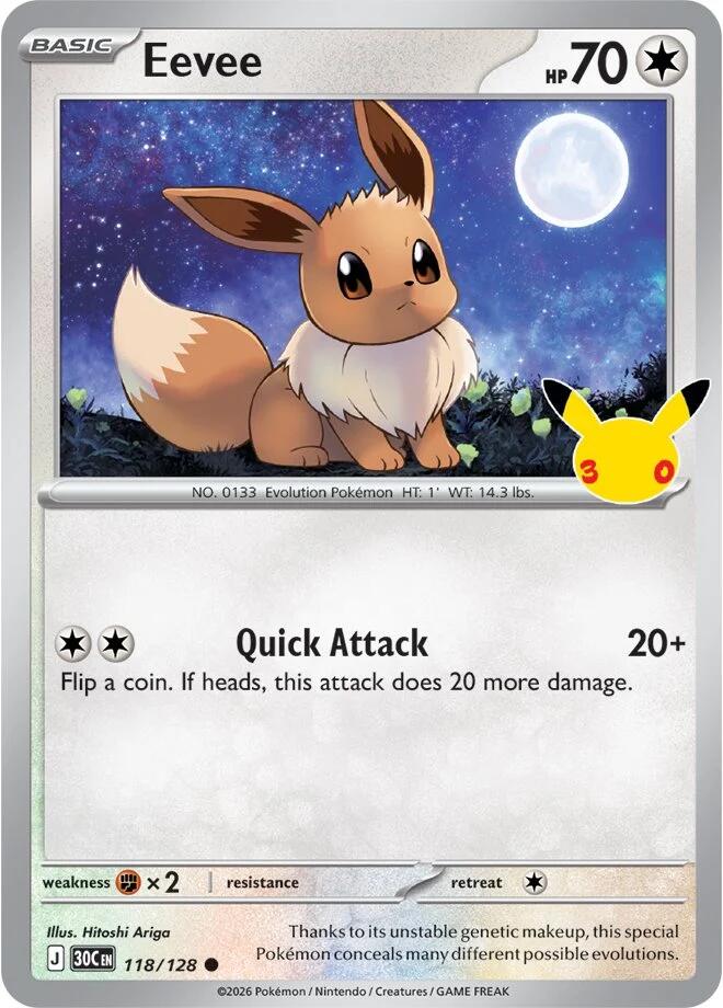 Eevee (118/128) [Mega Evolution: 30th Celebration] | L.A. Mood Comics and Games