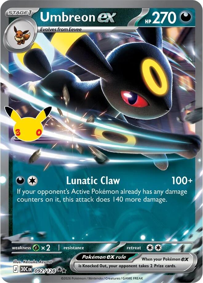 Umbreon ex (092/128) [Mega Evolution: 30th Celebration] | L.A. Mood Comics and Games