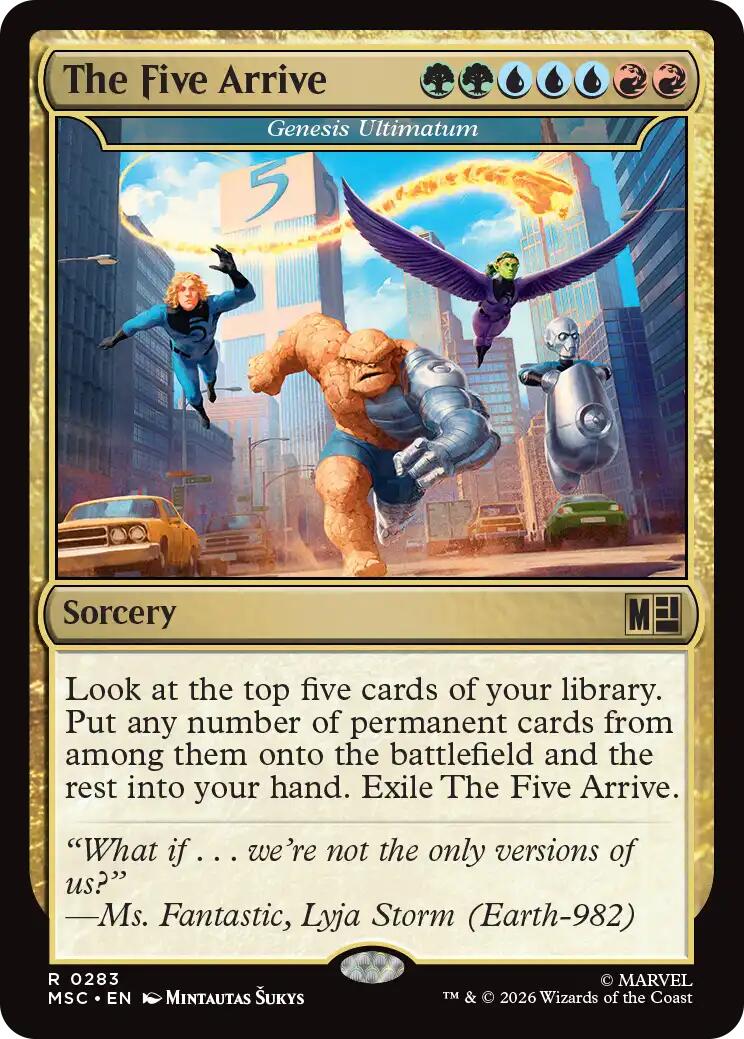 The Five Arrive - Genesis Ultimatum (Surge Foil) [Marvel Super Heroes Commander] | L.A. Mood Comics and Games