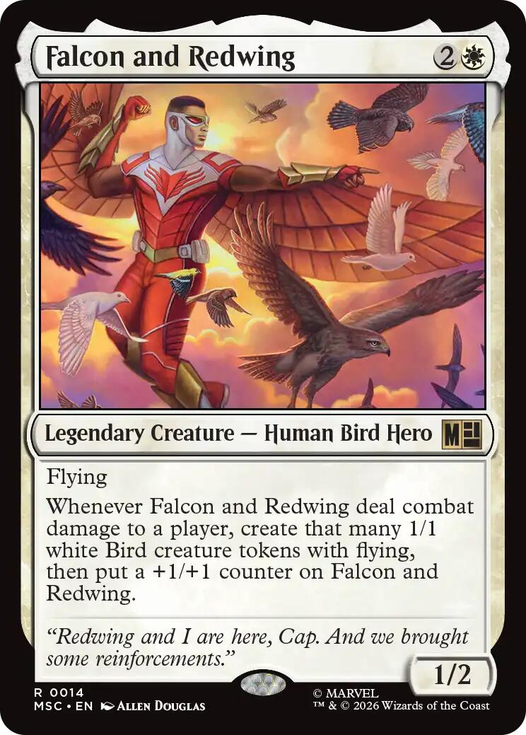 Falcon and Redwing (Surge Foil) [Marvel Super Heroes Commander] | L.A. Mood Comics and Games